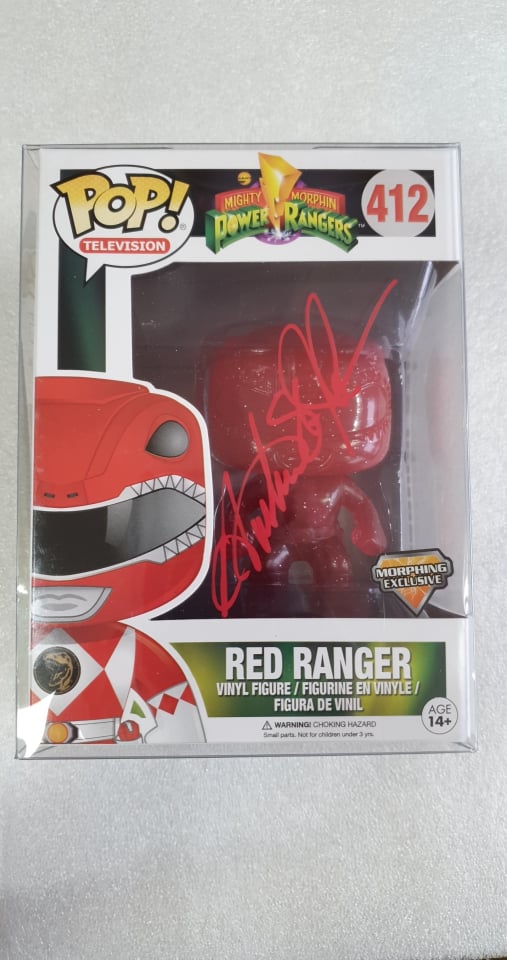 Raphael As Red Ranger signed by ASJ and Kenn Scott : r/funkopop