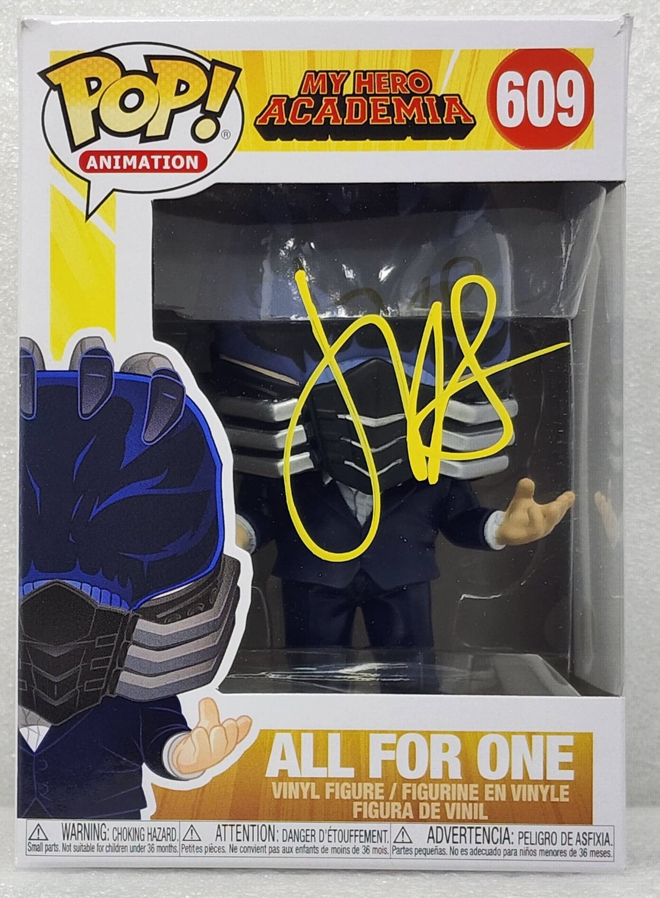 Popular My Hero Academia All For One Autographed/Signed Funko Pop