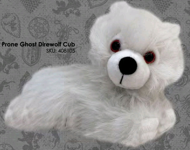 A Game of Thrones Ghost Direwolf Cub Prone Plush FAC408105 Ozzie Collectables