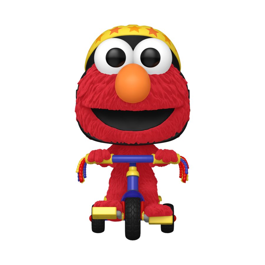 Sesame Street Elmo on Trike US Exclusive Flocked Pop Ride Ozzie Collectables