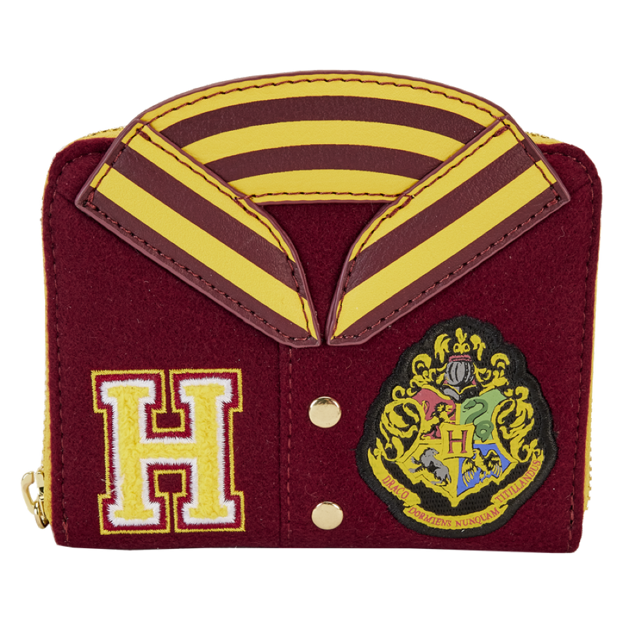 Harry Potter Gryffindor Hogwarts Crest Varsity Jacket Zip Around Wallet Ozzie Collectables