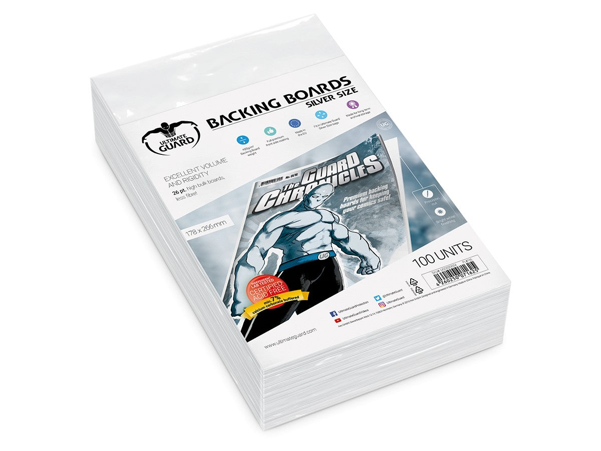 Ultimate Guard Silver Comic Backing Boards