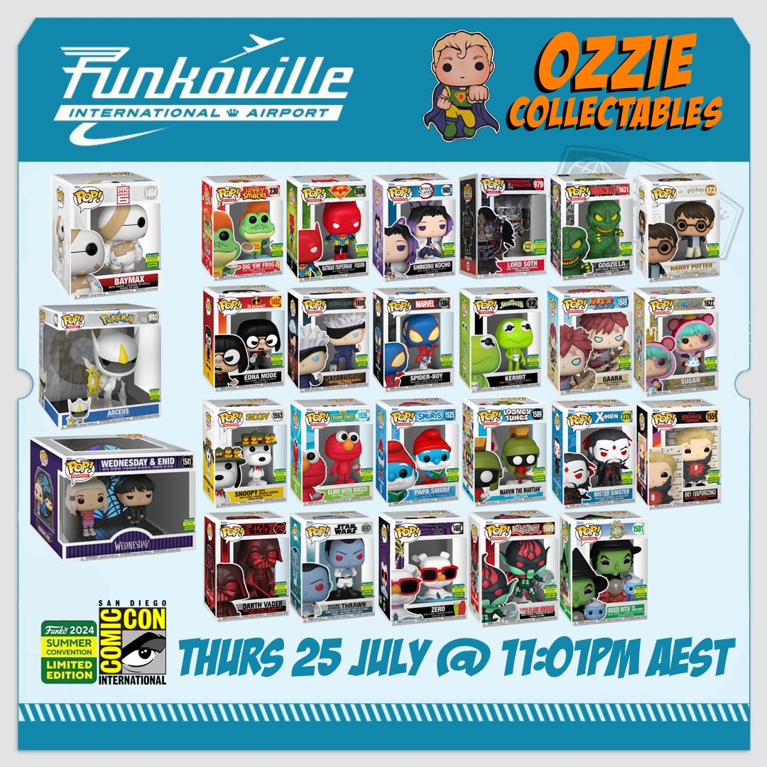 Unveiling the Excitement: SDCC 2024 Funko Pop Exclusives at Ozzie Collectables