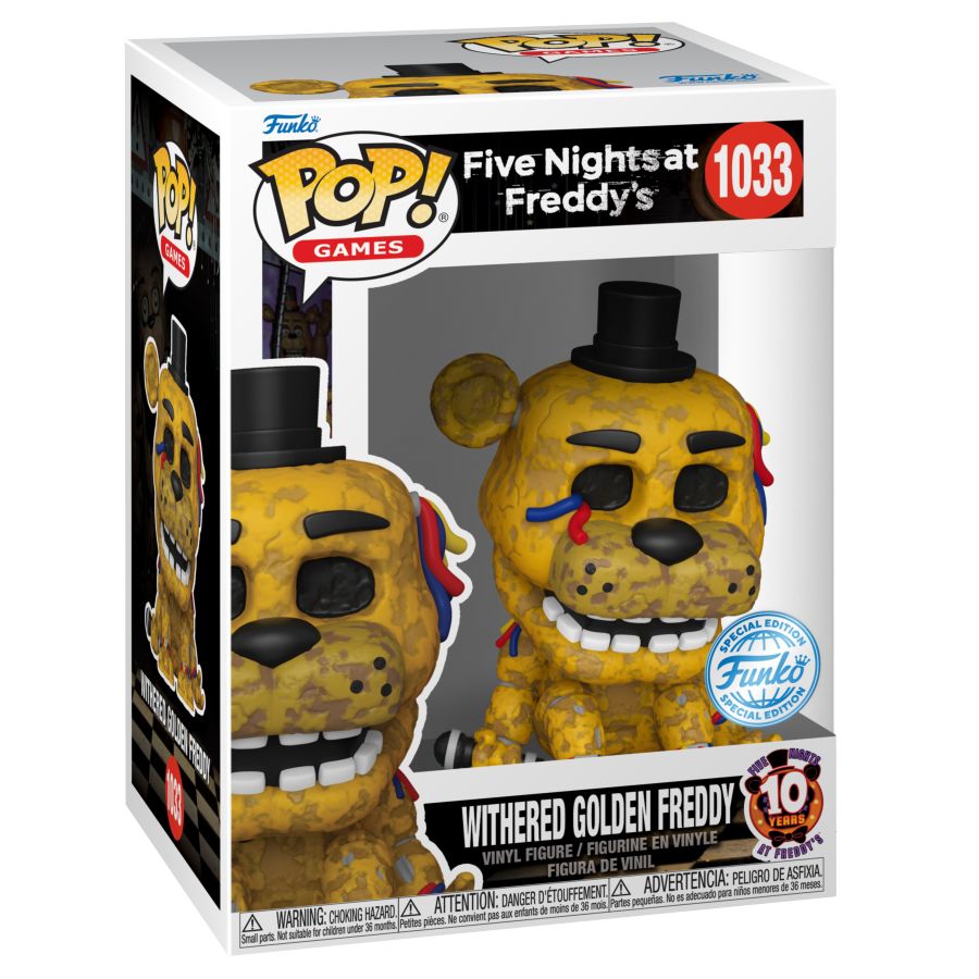 Five Nights at Freddy's - Withered Golden Freddy US Exclusive Pop! Vinyl