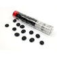 CHX 01138 Opaque Black Glass Stones Tube