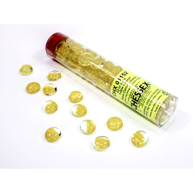 CHX 01152 Catseye Yellow Glass Stones Tube