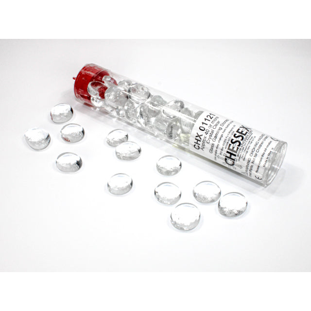 CHX 01121 Translucent Clear Glass Stones Tube