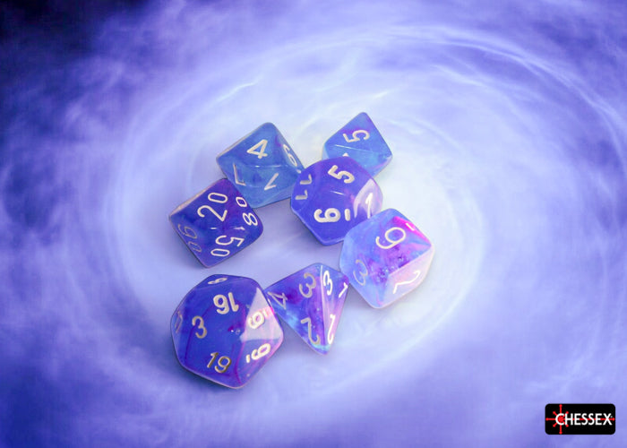 CHX 27567 Nebula Aura/white Luminary Polyhedral 7-Dice Set