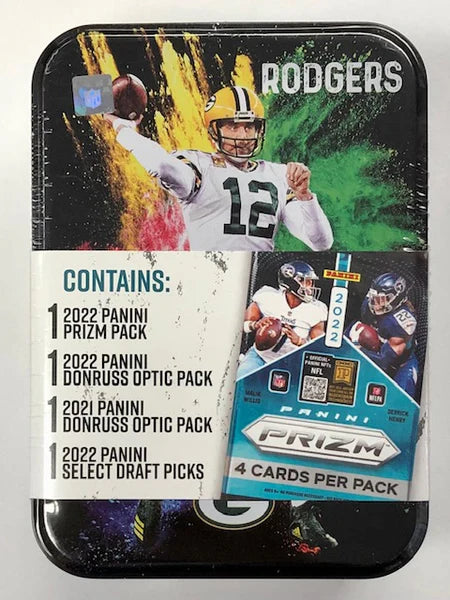 2021-22 Prizm Optic Select AARON RODGERS Football Collector's Tin