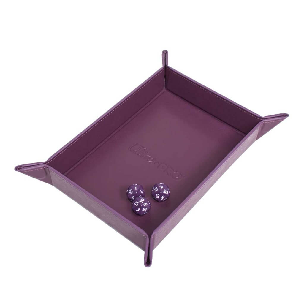 ULTRA PRO Vivid Magnetic Foldable Dice Tray: Midnight Plum