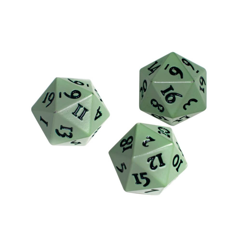 ULTRA PRO Vivid Heavy Metal D20 Dice Set - Cool Matcha