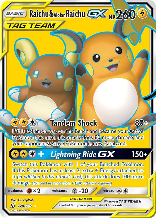 Raichu & Alolan Raichu GX (Full Art)