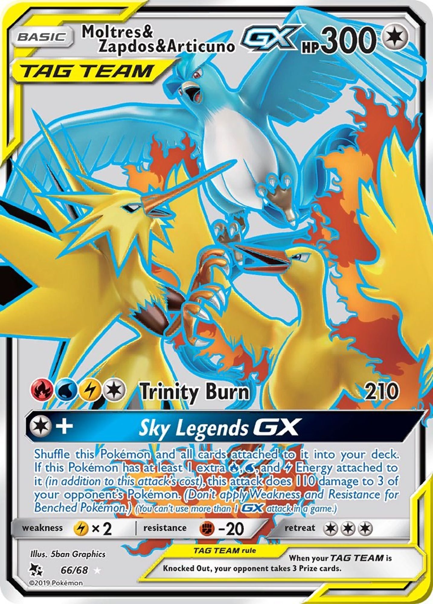 Moltres & Zapdos & Articuno GX (Full Art)