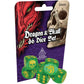 Dragon & Skull Dice Pack Green Glitter