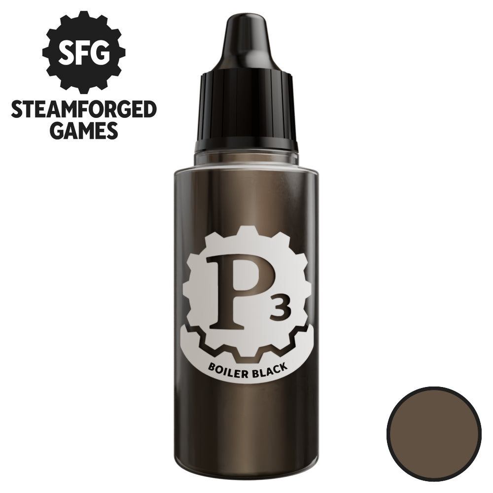 P3 Paints - Metallics - Boiler Black - 18ml