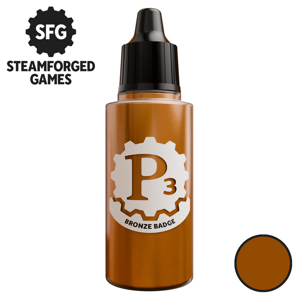 P3 Paints - Metallics - Bronze Badge - 18ml