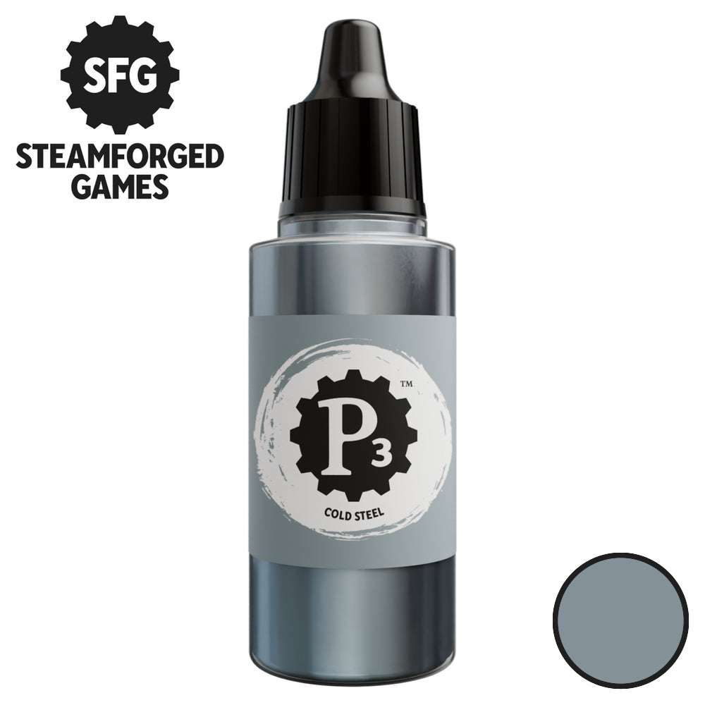 P3 Paints - Metallics - Cold Steel - 18ml