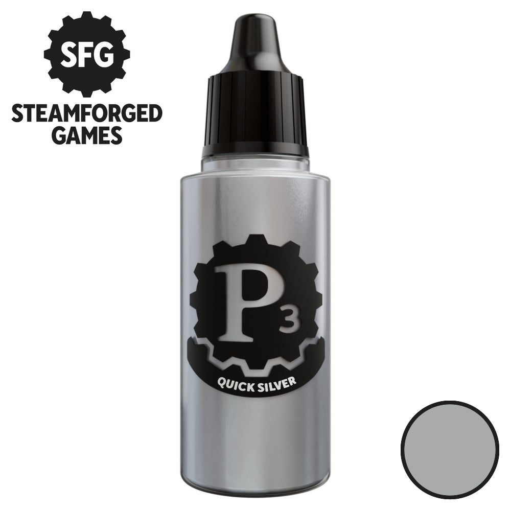 P3 Paints - Metallics - Quick Silver - 18ml