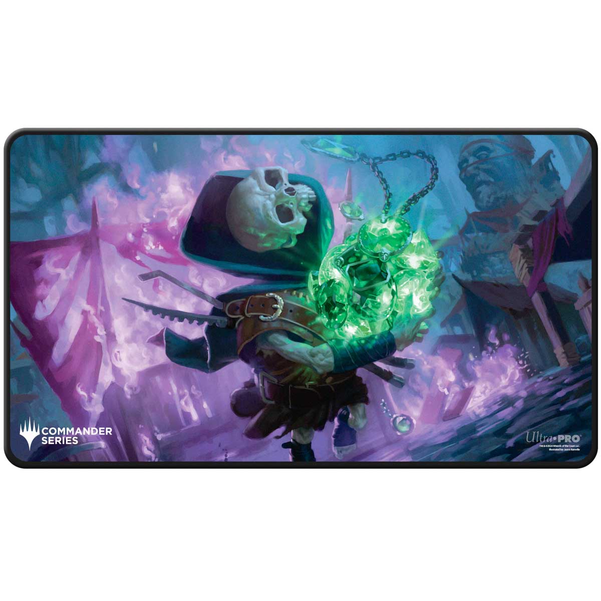 Ultra Pro: Commander Series Release 4 3 Color Shard - Q4 2024 Black Stitched Playmat Tinybones MtG