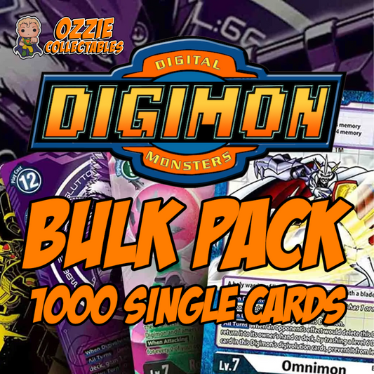 1000 Digimon Cards Singles BULK Pack