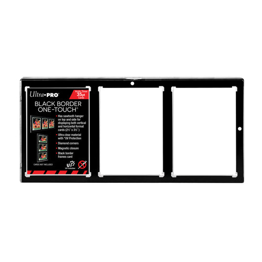 Ultra Pro: 35PT 3-Card Black Border UV ONE-TOUCH Magnetic Holder