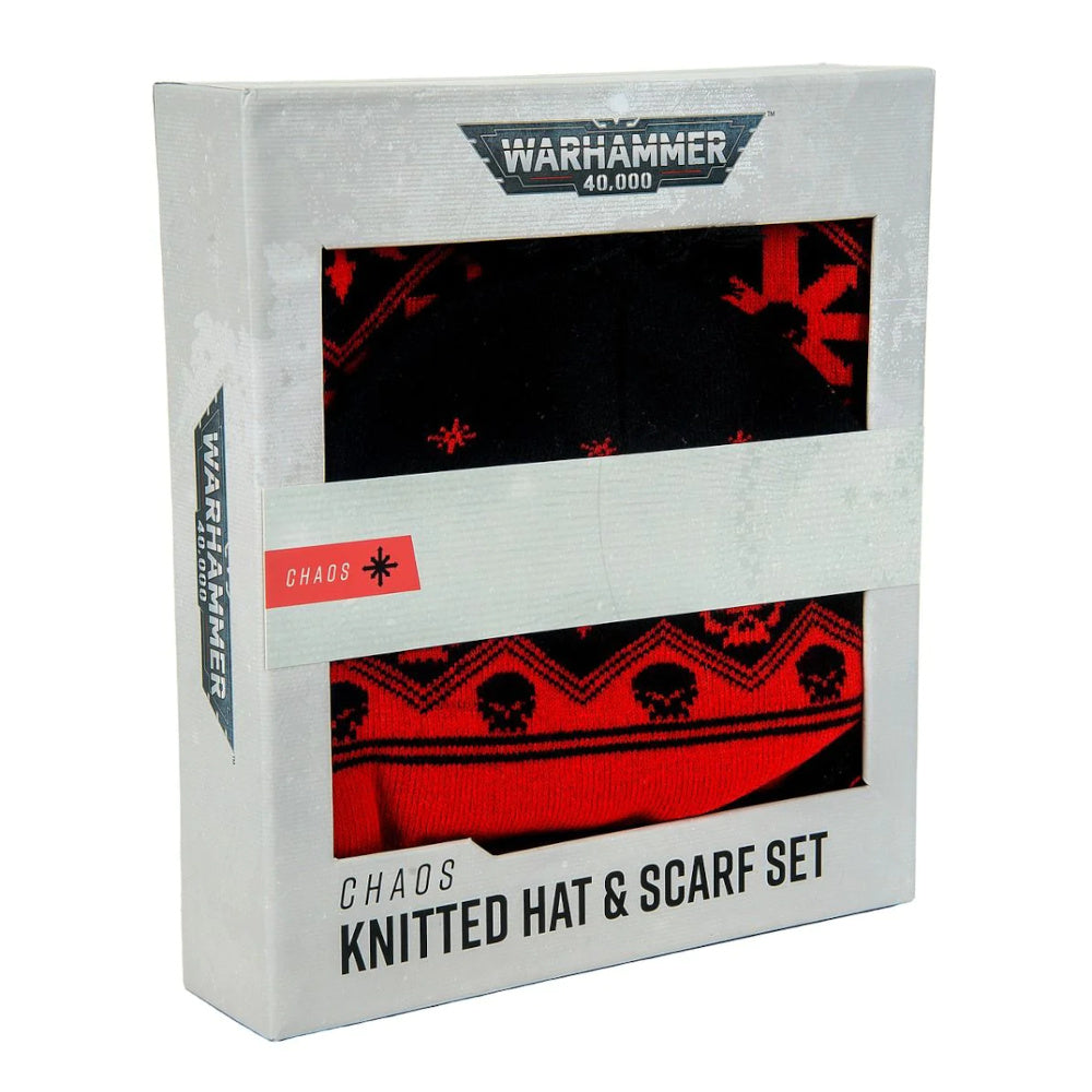 Warhammer Chaos Knitted Hat and Scarf Set