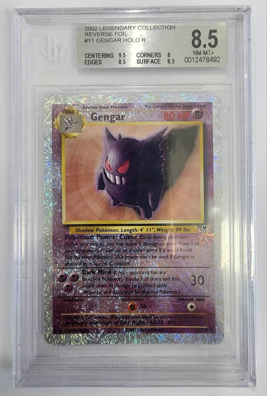 2002 Pokemon Legendary Collection Reverse Foil Gengar 11/110 - BECKETT 8.5