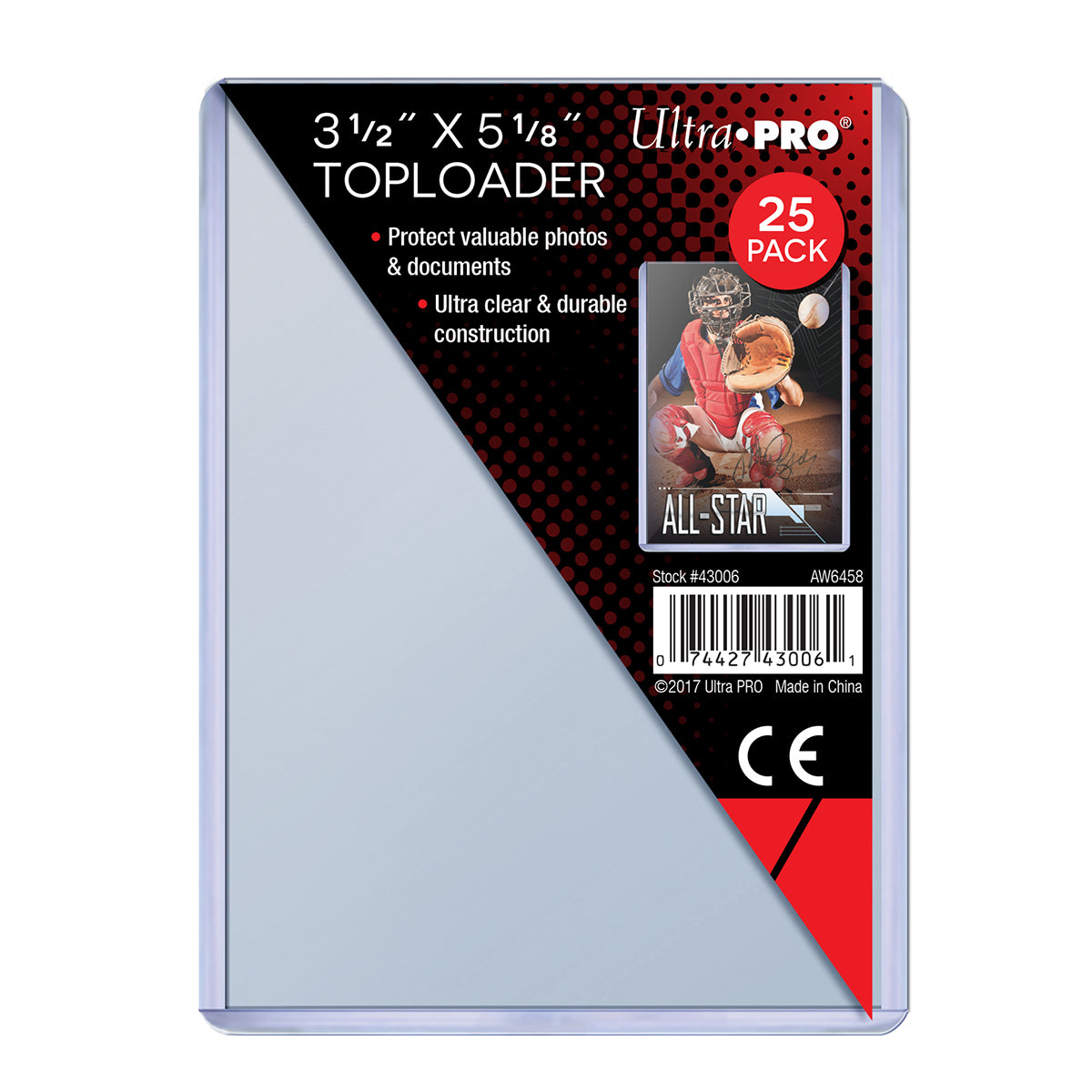 Ultra Pro: UP43006 3-1/2 X 5-1/8 Toploader 25ct