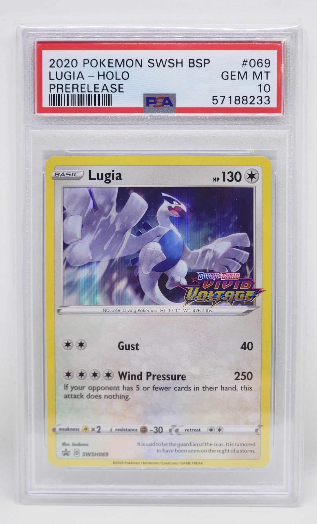 2020 Pokemon Swsh Black Star Promo 069 Lugia-Holo Prerelease