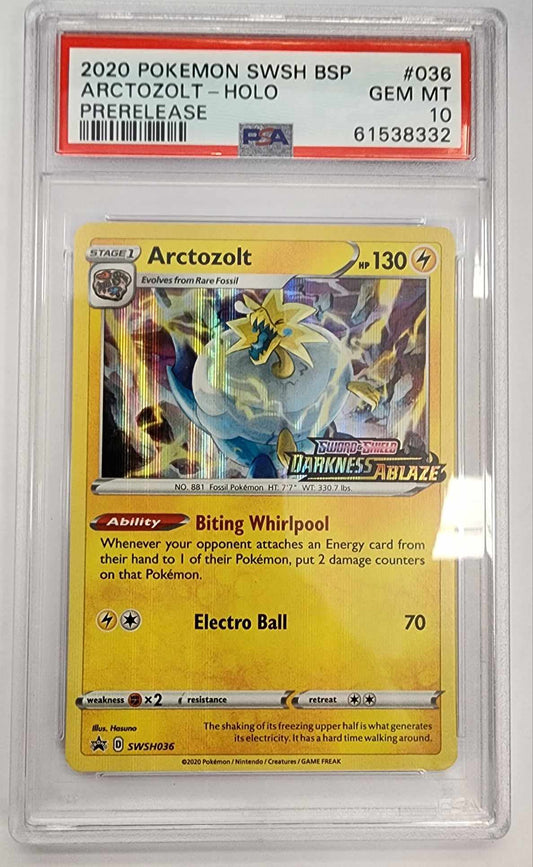 2020 Pokemon Swsh Black Star Promo 036 Arctozolt-Holo Prerelease