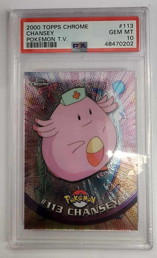 2000 Topps Chrome Pokemon T.V. 113 Chansey Pokemon T.V.