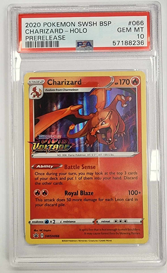 2020 Pokemon Swsh Black Star Promo 066 Charizard-Holo Prerelease