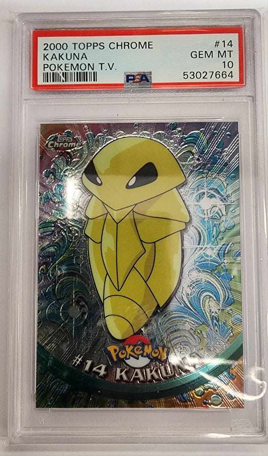 2000 Topps Chrome Pokemon T.V. 14 Kakuna Pokemon T.V.