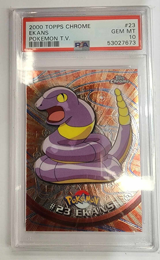 2000 Topps Chrome Pokemon T.V. 23 Ekans Pokemon T.V.