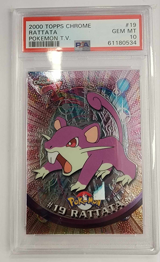 2000 Topps Chrome Pokemon T.V. 19 Rattata Pokemon T.V.