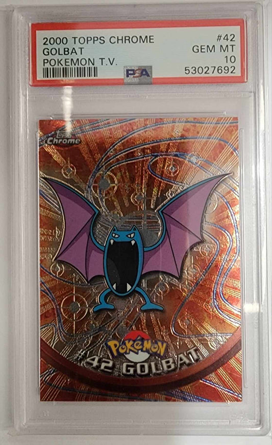 2000 Topps Chrome Pokemon T.V. 42 Golbat Pokemon T.V.