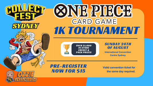 1k One Piece Tournament at CollectFest SYDNEY 2025 Sunday 24th August