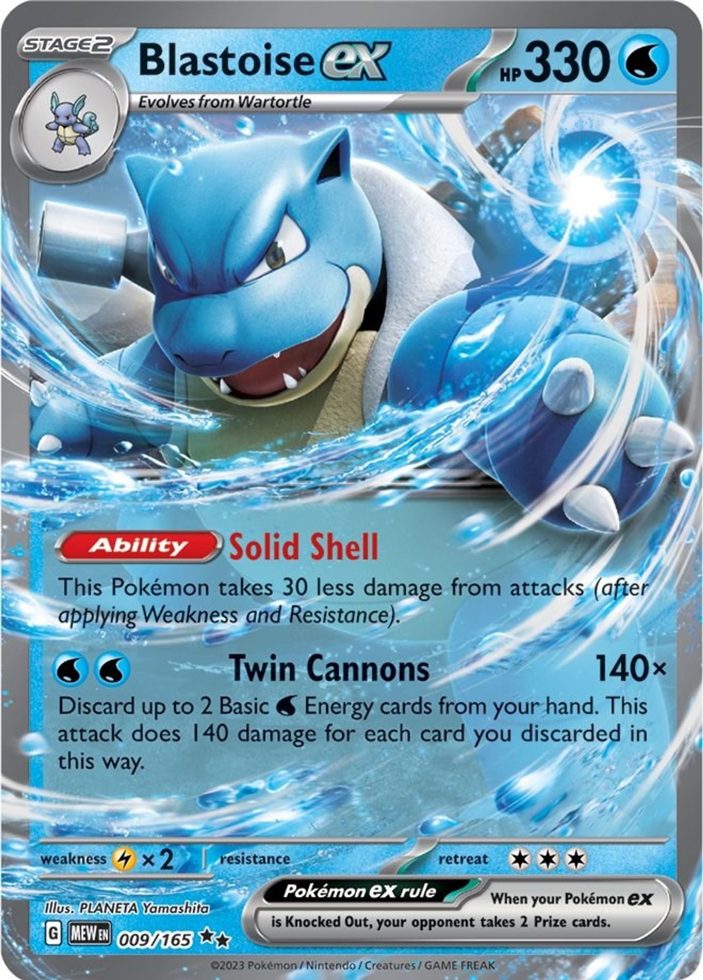 Blastoise ex - 009/165