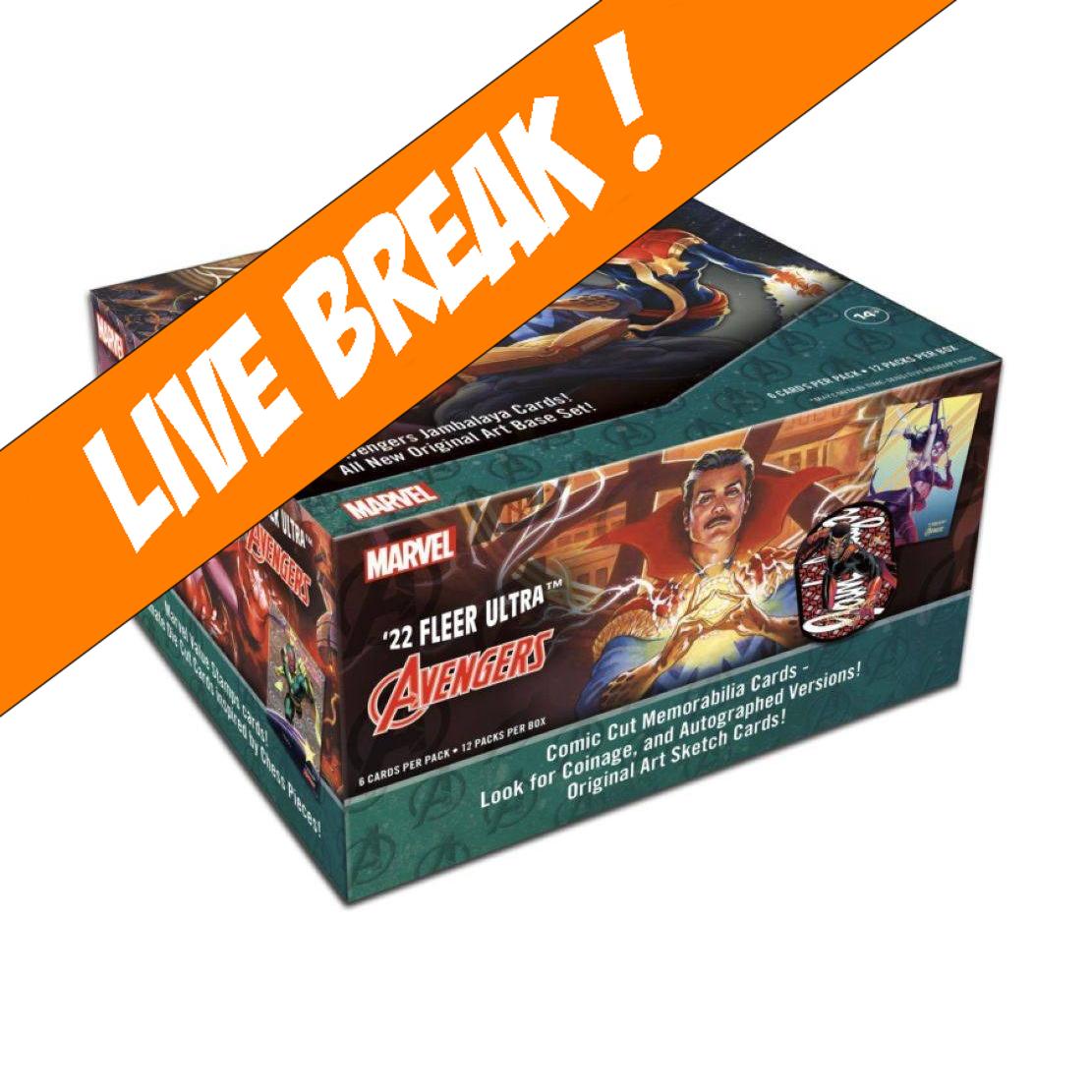 [ Live Break ] Marvel Comics - 2022 Fleer Ultra Avengers Trading Cards (Display of 12)