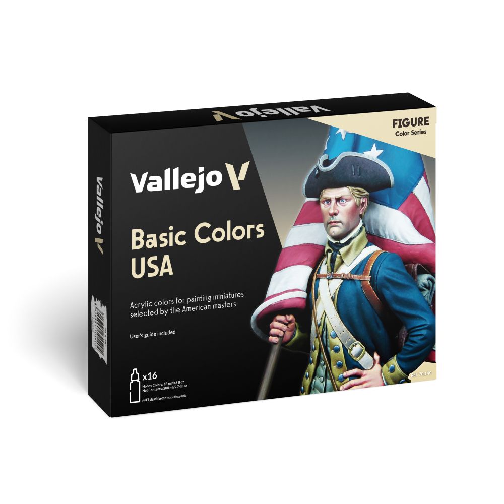 Vallejo - Model Colour - Basic Colors Usa Figure 16 Colour Set