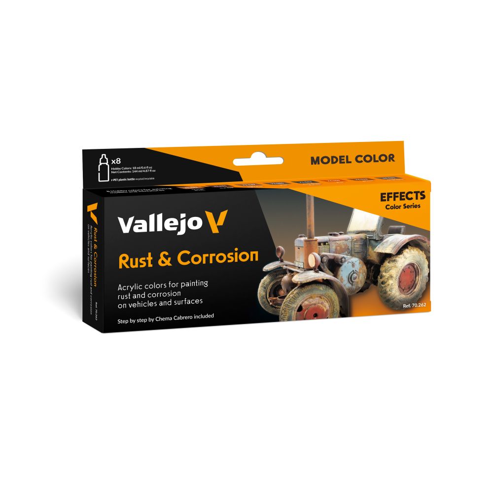 Vallejo - Model Colour - Rust & Corrossion By Chema Cabrero Effects 8 Colour Set