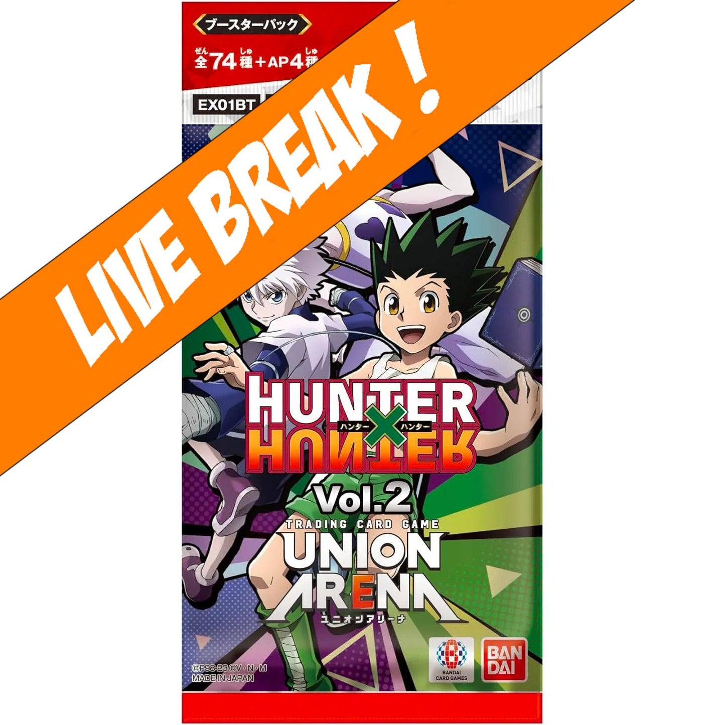 [ Live Break ] Union Arena - Hunter x Hunter Vol.2 EX01BT [Japanese] Booster Pack