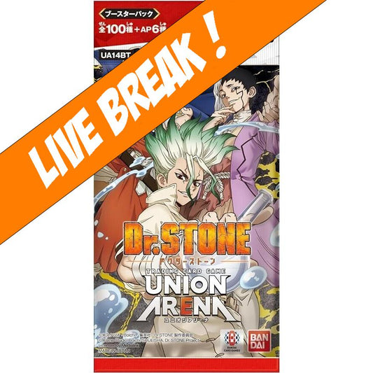 [ Live Break ] Union Arena TCG - Dr.Stone UA14BT (Japanese) Booster Pack