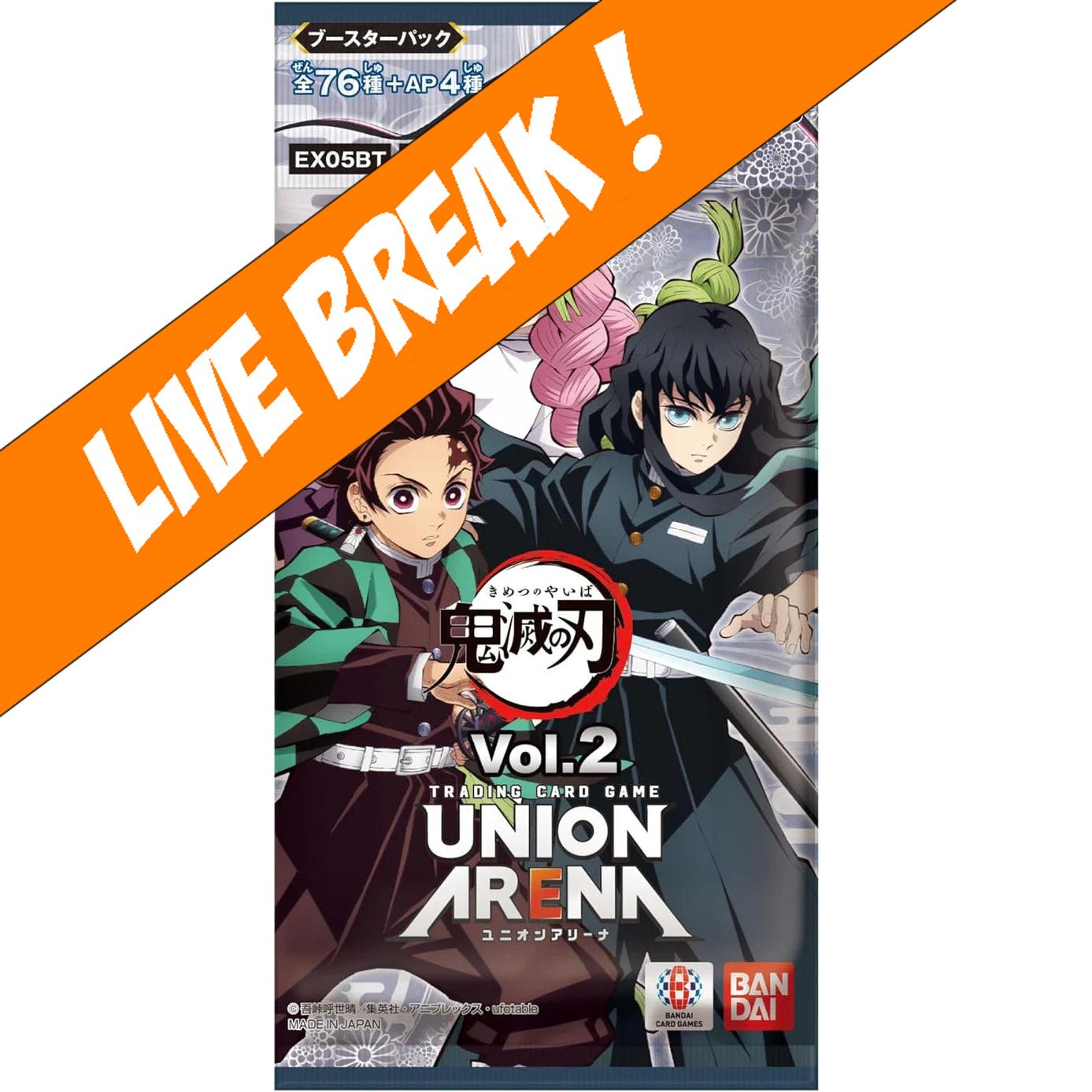 [ Live Break ] Union Arena TCG  - Demon Slayer Kimetsu No Yaiba Vol.2 EX05BT Booster Pack (Japanese)