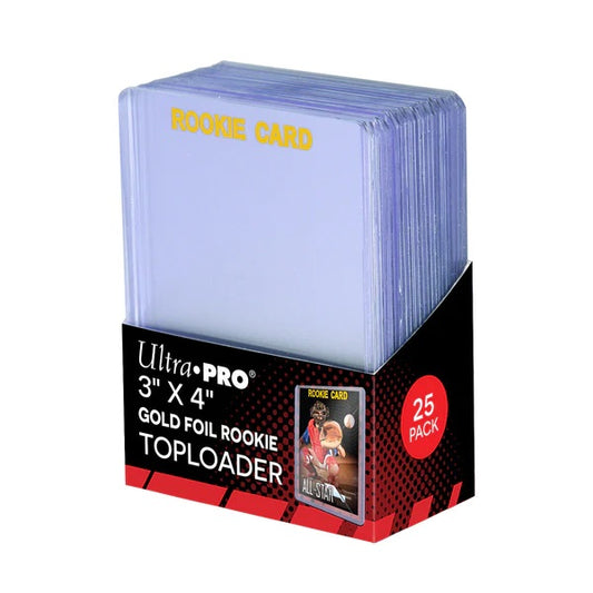 Ultra Pro: 3" X 4" Rookie Gold Toploader 25ct