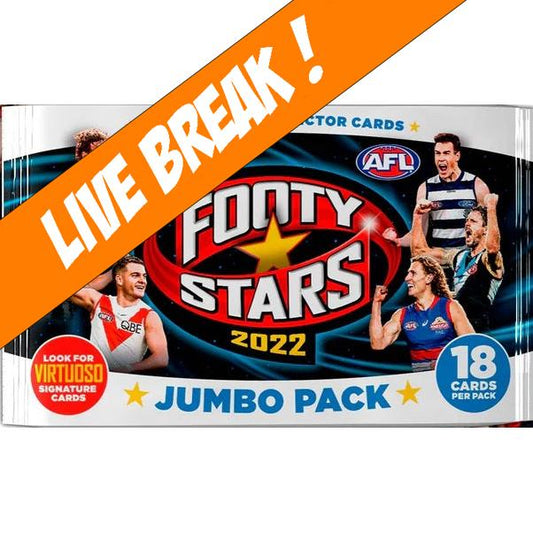 [ Live Break ] 2022 AFL Footy Stars Hobby Booster Pack (Jumbo Pack)