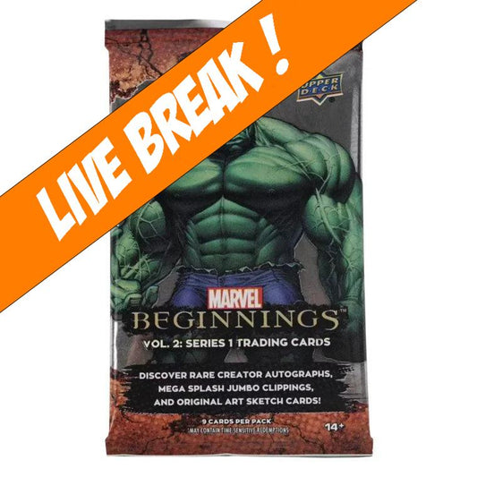 [ Live Break ] Marvel Comics - Beginnings Trading Cards Booster Pack