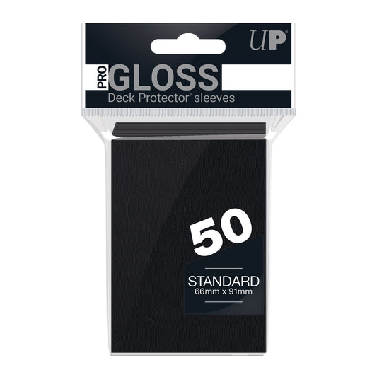 Ultra Pro: PRO-Gloss 50ct Standard Deck Protector sleeves: Black