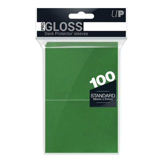 Ultra Pro: PRO-Gloss 100ct Standard Deck Protector sleeves: Green