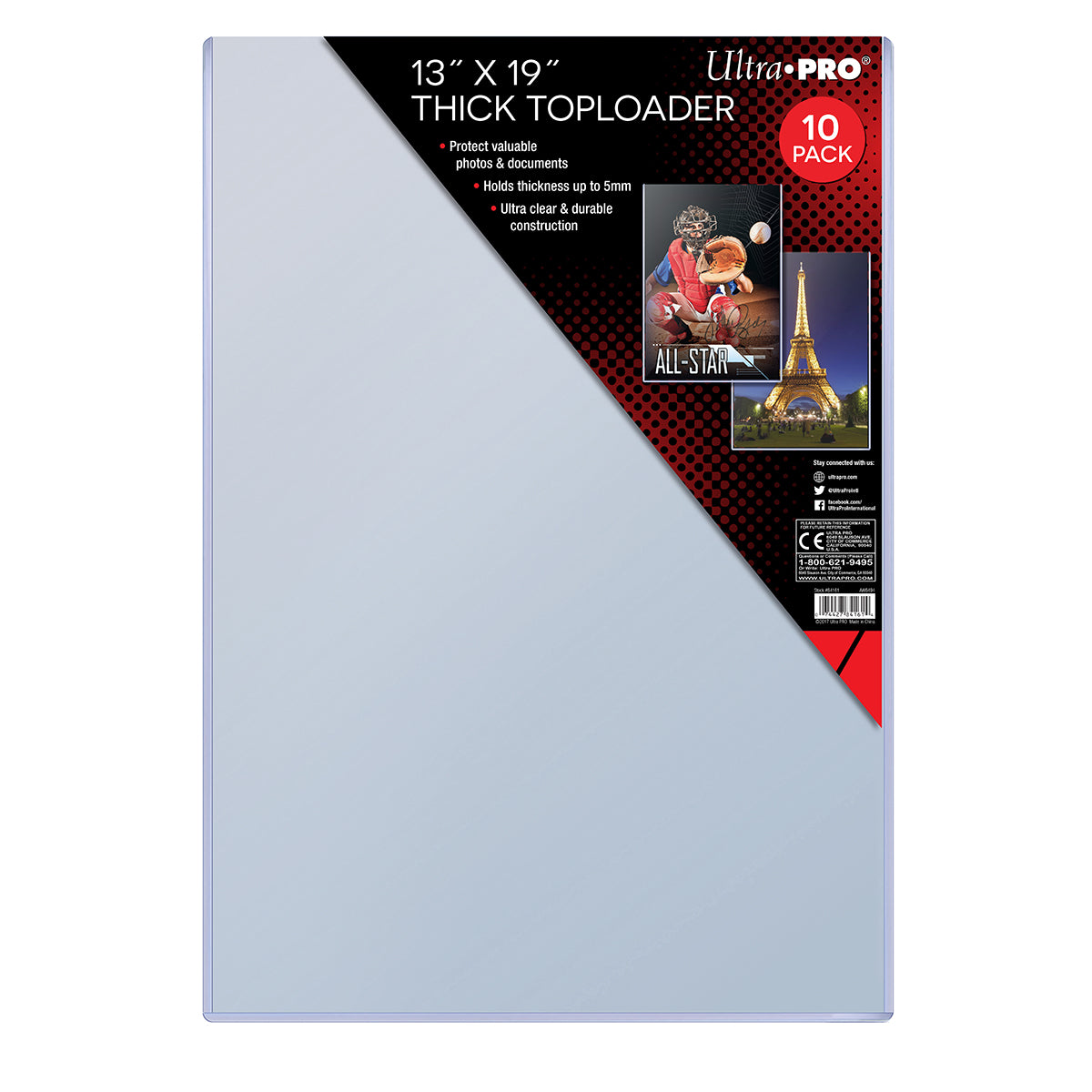 Ultra Pro: 13" X 19" Thick Toploader 10ct